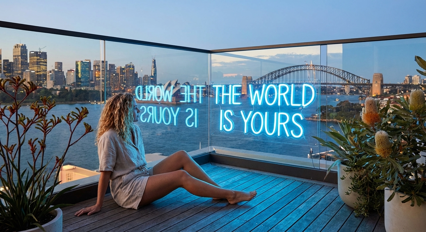 Custom neon - The World is Yours