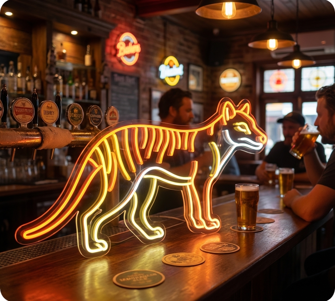 Neon LED Tiger